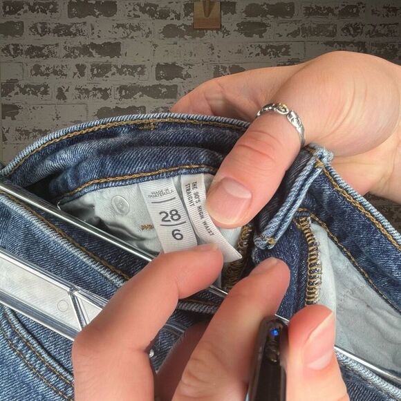 Loft | women distressed 90’s high waist straight denim - Picture 2 of 10